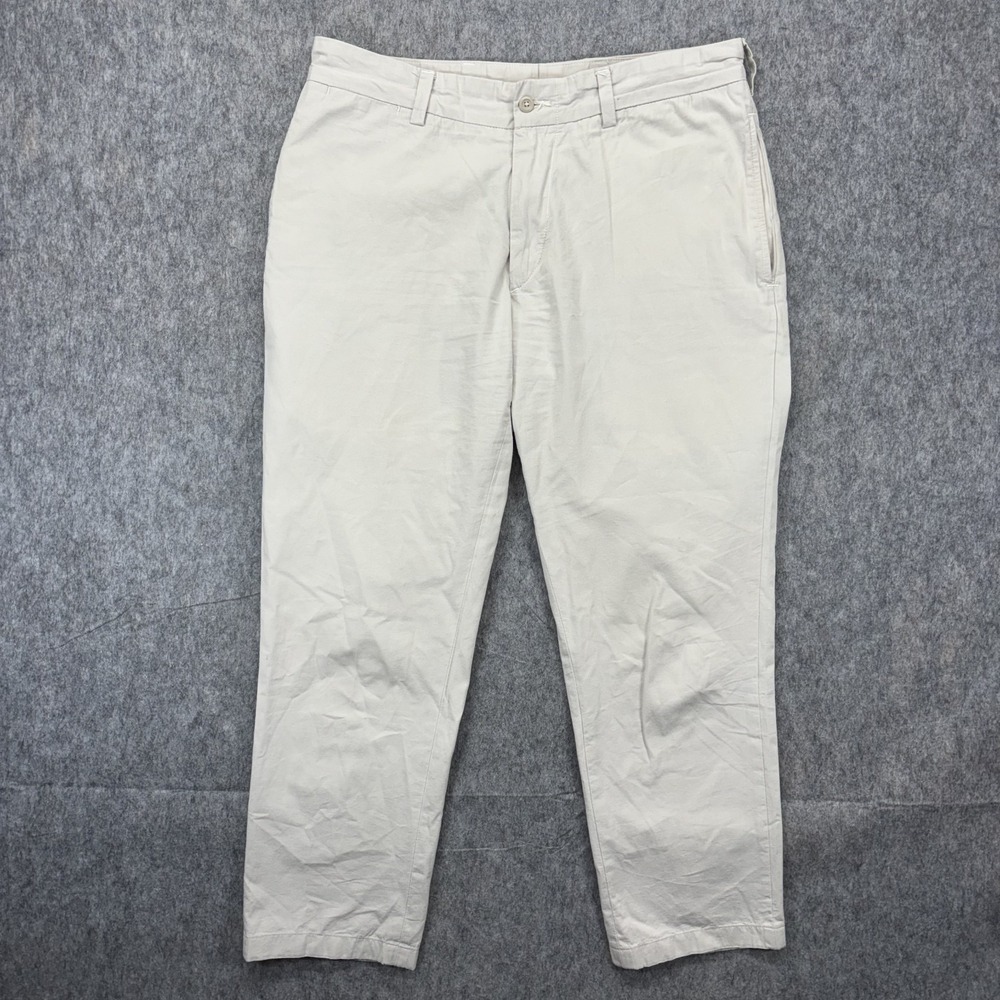 Jack‎ Donnelly M4 Khaki Chino Pants Mens 35x29 Slim Tan Made in USA Preppy Flat